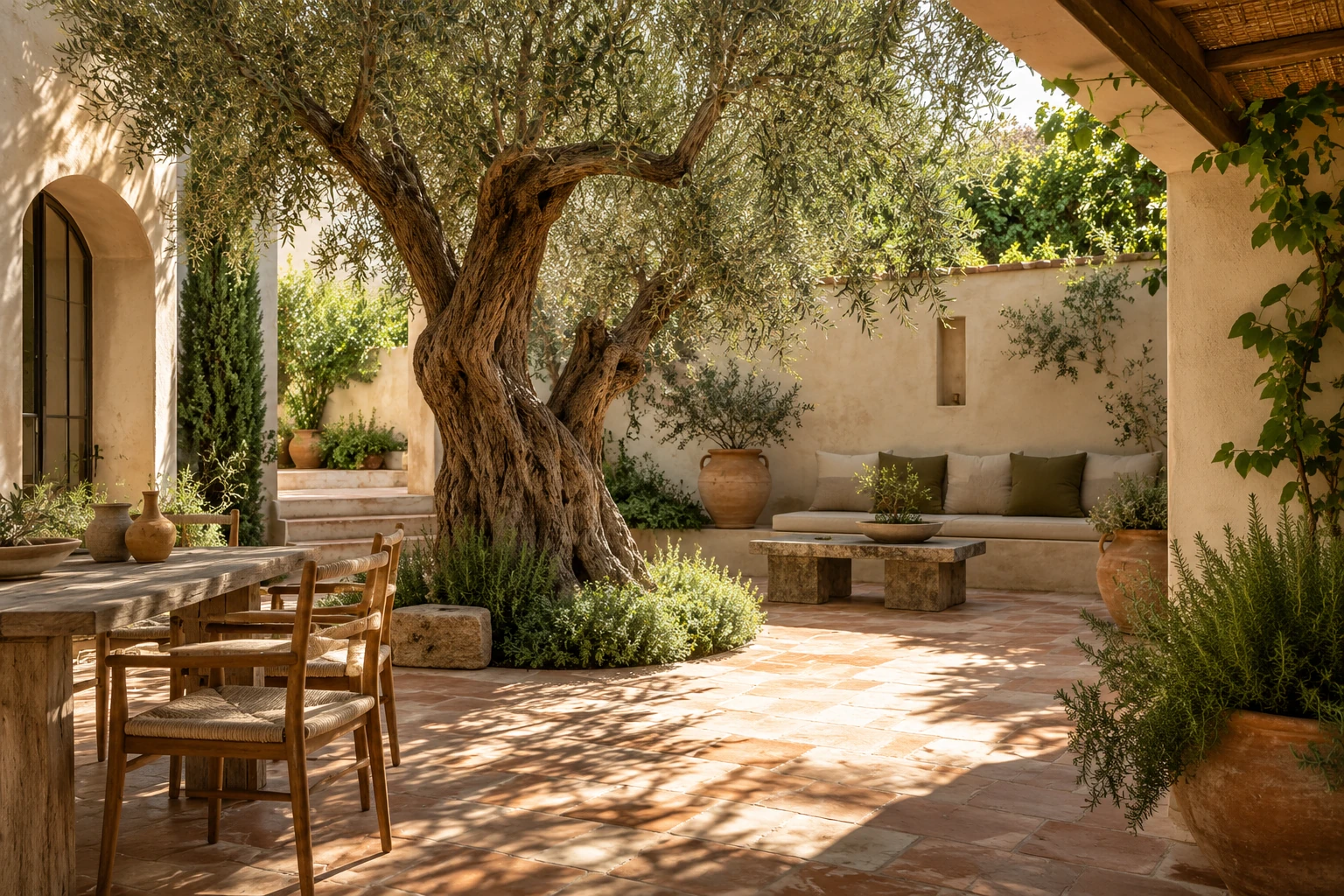 Un patio para bajar el ritmo